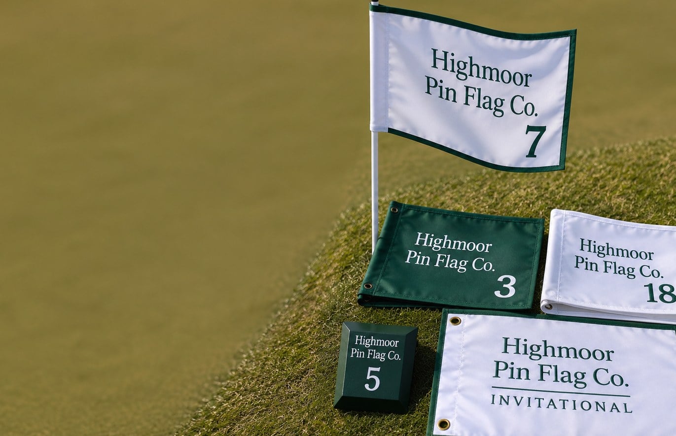 Custom printed golf flags with logo