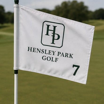 Customized golf flags for municipal courses